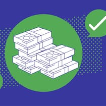 Dieses Tool zeigt, wie Ihre 13. AHV-Rente berechnet wird Illustration; Geldbündel und Checkmark - Der Be-O-Mat liefert eine persönliche Antwort auf Ihre Fragen. Etwa ob Sie berechtigt sind, die 13. AHV-Rente zu erhalten, und wie sich diese berechnet