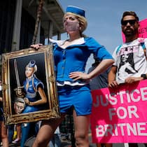 Bevormundet wie einst Britney Spears? Anhänger und Fans der amerikanischen Pop-Sängerin Britney Spears demonstrieren für das Ende ihrer Vormundschaft.