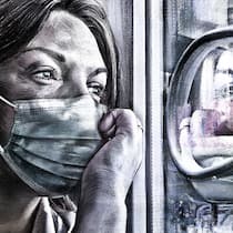 Im Stich gelassen Illustration Spital schwerkrankes Kind Mutter