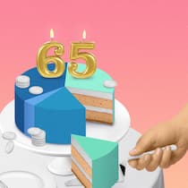Die zweite Säule wird flexibler – und komplizierter Eine Torte mit einer Zahlenkerze 65 und einer Hand, die ein Stück Kuchen hält - Immer mehr Leute beziehen ihr Altersguthaben als Kapital – die Pensionskassen reagieren darauf mit neuen Rentenmodellen. Diese haben aber auch Schattenseiten. Der Beobachter erklärt, welche das sind