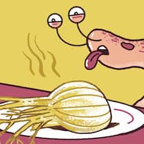 Der ultimative Endgegner im Gemüsebeet Illustration Schnecke mit Fenchel auf dem Teller - Von Gemeinen Gartenwegschnecken, ihrer Arroganz und was die Mutter unseres Autors gegen die nackten Kriecher tut