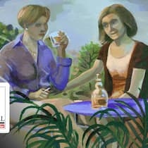 Zwei Schwestern Illustration zwei ungleiche Schwestern