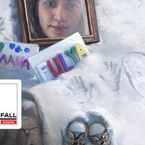 Vor der Haustür erstochen Illustratioin Fulya Demirs Grab im Schnee
