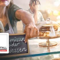 Ruin durch Corona Illustration Beobachter Podcast Der Fall Bäckerei muss wegen Corona schliessen