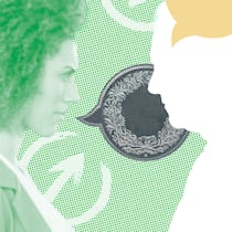 Job-Bewerbung: So holen Sie mehr Lohn heraus Ein Frankenstück, das zu einer Sprechblase mutiert ist, liegt vor einer Frau, die mit ihrem Chef den Lohn verhandelt. Wer beim Vorstellungsgespräch nicht weiss, wie viel Lohn sie oder er verlangen kann, sollte diese Tricks kennen
