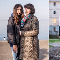 Grosse Solidarität – und danach? Flüchtlinge Maria und Olena Chepurenko (links) und Hosna (stehend), Mohammad und Aisheh Jabari.