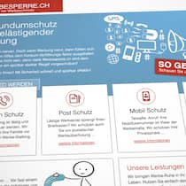Kunden sollen zahlen für Datenschutz Webseite von werbesperre.ch