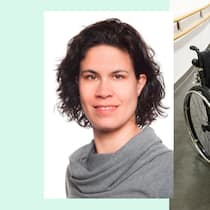 «Manche Patienten mit Behinderung wurden einfach geduzt» Collage mit Portrait von Maria Fahrni, Behindertenbeauftragte Unispital Basel; Diskriminierung «Manche Patienten mit Behinderung wurden einfach geduzt» Maria Fahrni ist Behindertenbeauftragte im Unispital Basel. Sie sorgt dafür, dass Betroffene einen möglichst barrierefreien Aufenthalt haben.  Redaktorin Birthe Homann