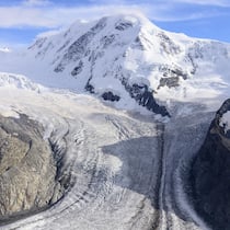 Bericht entlarvt falsche Zahlen zu den neuen Walliser Stauseen Der Gorner-Gletscher - Ein Amtsbericht zerpflückt die Energiepläne: Sechs von acht Projekten sind falsch berechnet. Bundesrat Albert Rösti hält Zahlen und Hintergründe geheim – und will dafür neue Projekte forcieren