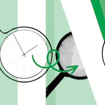 Geduldsprobe IV-Rente – das sollten Sie wissen Zwei Sprechblasen mit einer Uhr und einer Glühbirne neben einer Lupe und einer Münze vor den Buchstaben IV. Was man zur Invalidenrente wissen muss.