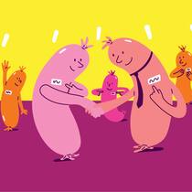 Der Name der Wurst Illustration Würste bei der Begrüssung: