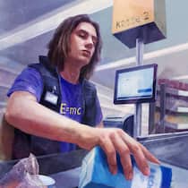 Ein Mathe-Genie landet an der Supermarkt-Kasse Illustration: Ein Teenager an der Ladenkasse - Ein Teenager hatte Traumnoten. Doch nach einer psychischen Krise bricht er kurz vor der Matur das Gymnasium ab. Jetzt sitzt er an der Supermarktkasse und probt den Neuanfang