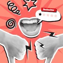 Warum «Gondar Marry» und Co. den Beobachter mit Fake-Bewertungen angreifen Illustration/Collage zum Thema negative Fake-Bewertungen auf Google über den Beobachter.