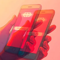 Tausende kaufen ihr Billett doppelt – SBB verzögern Warnfunktion Illustration zum Thema Doppelkäufe bei der SBB - Lead: Tausende kaufen Billette doppelt. Das BAV forderte eine Warnung, doch die SBB verzögert die Einführung bis 2026. *** Illustration: Fabian Widmer (Foto: Freepik) *** Freepik-Bild: Hand holding …