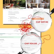 Zwei Klicks – und der Preis ist plötzlich viel höher Symbolbild zu Ferienwohnungsportalen - Die Online-Plattform E-domizil.ch, auf der Ferienwohnungen gebucht werden können, ködert mit vermeintlich tiefen Preisen