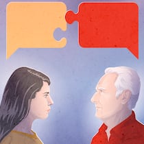 Jeder Zweite fordert mehr Landesverweise Zwei Menschen mit unterschiedlichen Meinungen im Gespräch