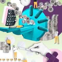 Falsche Arztrechnungen kosten uns Hunderte Millionen Franken Illu mit Münzen, Menschen, Medizinprodukten - Doppelt verrechnete Operationen, nie durchgeführte Untersuchungen – Ärzte, die falsch abrechnen, haben wenig zu befürchten. Der Frust sitzt tief