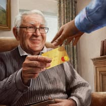 Betreut – und betrogen? Rentner übergibt Postcard: Pflegebedürftiger 95-Jähriger Betreut – und betrogen? Eine Haushälterin im Auftrag der Spitex erhält Zugang zum Konto eines Klienten. Und bedient sich mutmasslich mit insgesamt 360’000 Franken.