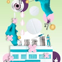 In Aarau steht ein fiktives Spital Das Spital der Augenklinik Pallas in Aarau gibt es nur auf dem Papier. In der Realität übernachtet dort kein Mensch, und stationäre Eingriffe gibt es keine. Illustration im Prämienticker-Stil