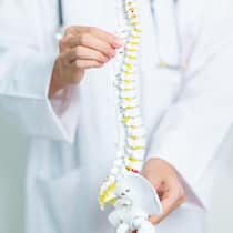 Klinik macht Kasse – dank seltsamer Diagnose Arzt hält ein Wirbelsäulen-Modell in der Hand - Eigentlich müsste Maria Meier ihre Knochendichtemessung selber bezahlen. Doch ihre Ärztin stellt eine seltsame Diagnose und rechnet über die Krankenkasse ab. Als die Patientin interveniert, wirds kompliziert
