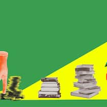 Zahlen bis zur Volljährigkeit? Das reicht nicht ganz Vom kleinen Geldstapel links, zu immer grösser werdenden Bücherstapeln, die sich nach rechts verlagern. Je länger eine Ausbildung dauert, desto eher fragen sich Eltern, wie lange sie die Ausbildung für ihren Sohn oder ihre Tochter finanzieren müssen.