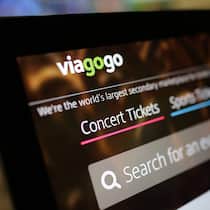 Neuer Ärger mit Viagogo Nahaufnahme der Website von Viagogo, auf der Tickets zu Konzerten und anderen Veranstaltungen gekauft werden können.