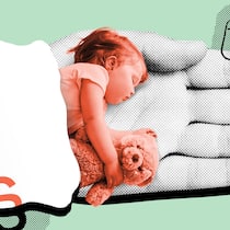 Mein Kind ist krank – muss ich trotzdem zur Arbeit? Collage: Kleines Kind mit Stofftier, Thermometer und Paragrafensymbol - Angestellte mit Familienpflichten haben besondere Rechte. Unter anderem dann, wenn das Kind erkrankt ist. Zehn Tipps für Eltern