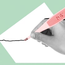 Krankgeschrieben im Job – das erwartet Sie jetzt Eine Hand schreibt mit einem Fieberthermometer einen Brief - Wer krankgeschrieben ist, sollte wissen, welche Rechte ihm oder ihr zustehen. Die häufigsten Fragen und Antworten zur Arbeitsunfähigkeit in der Schweiz