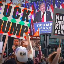 Wie ist die Demokratie noch zu retten? Proteste gegen Donald Trump in Michigan