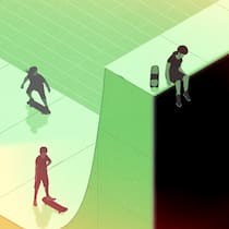 «Die Jungen planen vielleicht 18 Monate voraus» Illustration: Skateboarder - Viele Junge fokussieren heute auf die nahe Zukunft – alles andere ist ihnen zu unsicher. Jugendforscher Sandro Cattacin weiss, warum.
