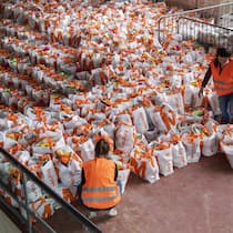 Wieso Ausländerinnen trotz Armut auf Sozialhilfe verzichten Lebensmittel für Bedürftige werden in Genf vorbereitet