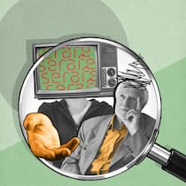 Ein Besuch bei der Serafe: Was läuft hier falsch? Lupe mit Mann und TV - Immer wieder haben Abonnentinnen und Abonnenten des Beobachters Ärger mit der Serafe. Wir haben die Firma besucht und nachgefragt