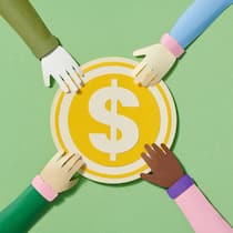 5 Mythen rund ums Erben Vier Arme greifen nach einer Münze. Ums Erben kursieren viele Mythen.