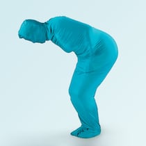 Wenn der starke Schmerz bleibt Person krümmt sich vor Schmerzen