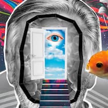 Späte Liebe zu LSD, Ecstasy & Co. Illustration eines Drogentrips