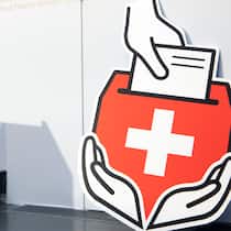 Warum Schweden die bessere Demokratie ist Logo von E-voting-Moratorium fotografiert an einer Medienkonferenz ueber die Lancierung der Volksinitiative fuer ein E-Voting-Moratorium "Fuer eine sichere und vertrauenswuerdige Demokratie", am Freitag, 25. Januar 2019, im Medienzentrum Bundeshaus in Bern.