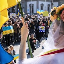 «Die Stimmung kann kippen»  Demonstration in Genf im März 2022 für Frieden in der Ukraine