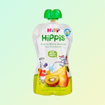 Heikle Nuckel-Beutel Hippis Kiwi in Birne-Banane von Hipp