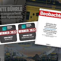 4 europäische Medienawards für den Beobachter 4 European Publishing Awards 2022 für den Beobachter