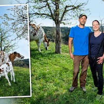 Hier leben Milchkuh und Kalb nicht getrennt Stefan und Evelyn Scheidegger