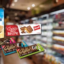 Mit allen Sinnen gegen Foodwaste Schweizer Produkte vor unscharfem Regal