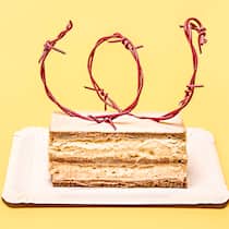 Du bist, was du nicht isst Stacheldraht auf Cremeschnitte