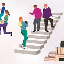 Die Fakten zum Gender-Gap Collage mit diversen Illustrationen zum Thema «Gender Gap»