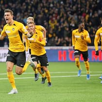 Einladung mit Korruptionsrisiko Cedric Zesigerjubelt mit seinen Teamkollegen nach seinem Tor zum 3-2 im Super League Spiel zwischen dem BSC Young Boys Bern und dem FC St. Gallen am Sonntag, 10. November 2019 im Stade de Suisse in Bern. (KEYSTONE/Peter Klaunzer)