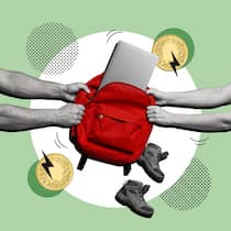 Wer bezahlt den Laptop oder das Schullager? Vermeiden Sie Ärger über Kinderkosten Collage mit Schulthek, Laptop, Wanderschuhen – Die sogenannten ausserordentlichen Kinderkosten führen immer wieder zu Streit. Dagegen hilft nur eines: von Anfang an Klarheit schaffen