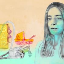 «Nannys werden oft in die Prostitution gedrängt» Illustration einer Nanny zum Thema Menschenhandel