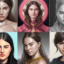 Diese künstliche Intelligenz entkleidet Frauen Von der App «Lensa AI» mit künstlicher Intelligenz erstellte Porträits.