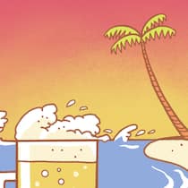 Schlager lügen doch! Bierkrug und Insel -