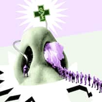 Bei welchen Beschwerden die Apotheke weiterhelfen kann Ein verstopfter Nasenflügel ist mit einem Wattestück versehen, während beim anderen Nasenflügel ein Angelhaken angebracht ist, an deren Ende ein Apotheken-Schild zu sehen ist - Dass man mit einer Grippe nicht den Notfall belastet, ist vielen mittlerweile klar. Aber auch der Gang zur Hausärztin ist nicht immer nötig: Oft kann auch die Apotheke weiterhelfen.