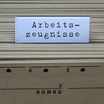 Wie KI das Schweizer Arbeitszeugnis verlässlicher macht H‰ngeregister und Arbeitszeugnisse H‰ngeregister und Arbeitszeugnisse, 18.08.2024, Borkwalde, Brandenburg, An einem H‰ngeregister befindet sich der Schriftzug Arbeitszeugnisse. *** Hanging register and job references Hanging register and job re…